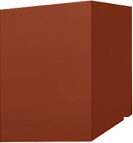 Кожух скатный д940/ш570/в1-1150/в2-800 0,5 Сатин матовый с пленкой RAL 8004 терракота