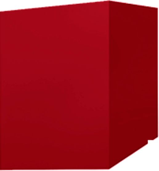 Кожух скатный д1040/ш520/в1-1520/в2-880 0,45 ПЭ с пленкой RAL 3003 рубиново-красный