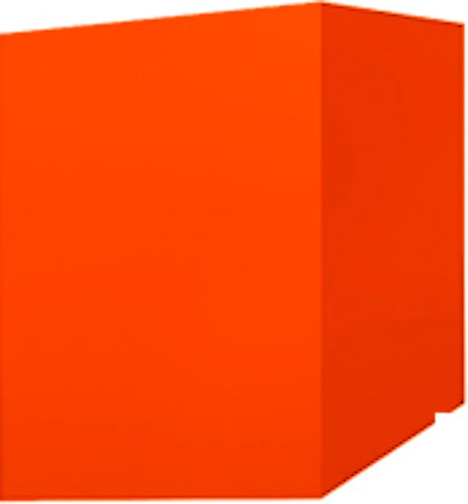 Кожух скатный д560/ш510/в1-2500/в2-2270 0,45 ПЭ с пленкой RAL 2004 оранжевый