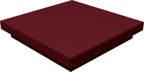 Колпак на столб плоский 350х350мм 0,45 ПЭ с пленкой RAL 3005 красное вино