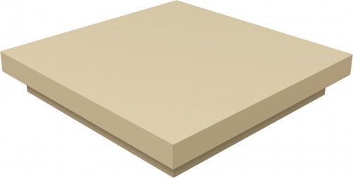Колпак на столб плоский 390х390мм 0,45 ПЭ с пленкой RAL 1015 светлая слоновая кость