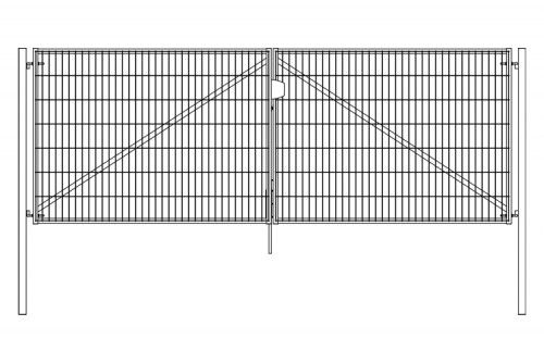 Ворота Light без замка 1,53х4,0 RAL 6005