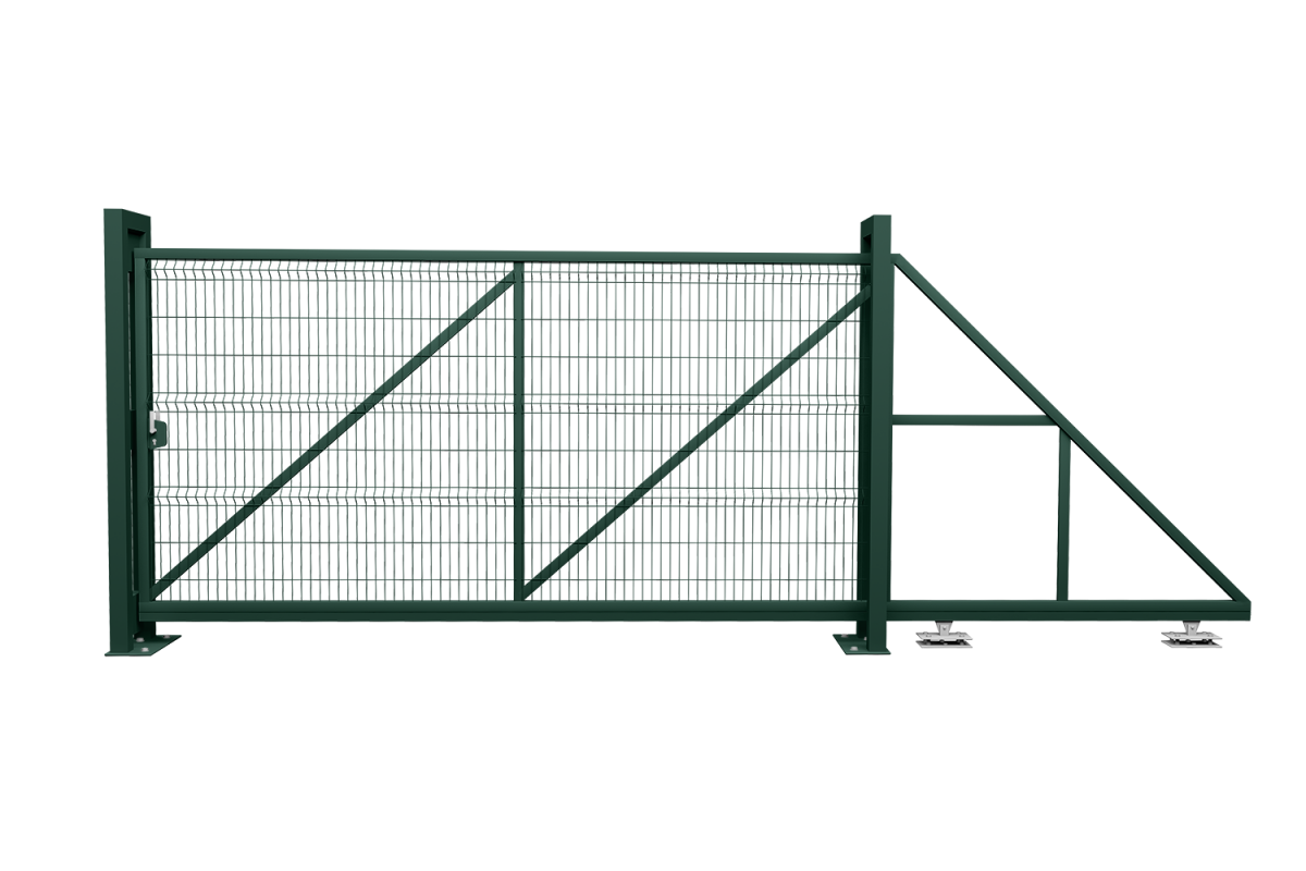 Ворота откатные Profi 2,03х4,0 RAL 6005 вправо