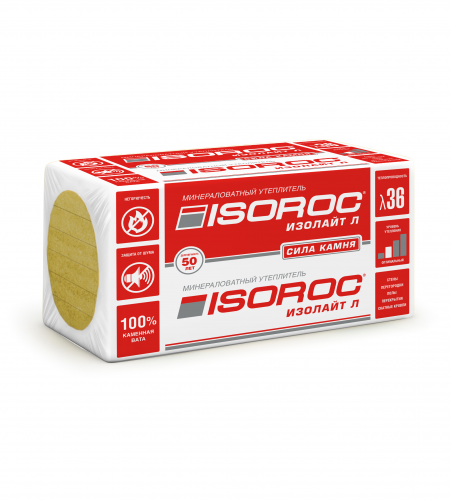 Утеплитель Isoroc Изолайт Л40 1000х600х100 (0,24м3)