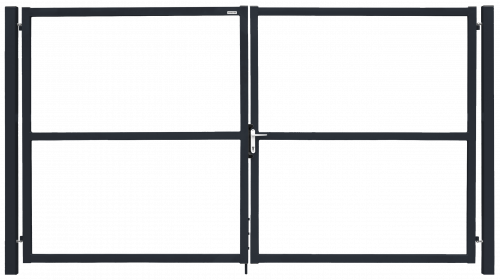 Ворота Colority цинк с замком 1,5х3,5 RAL 7024