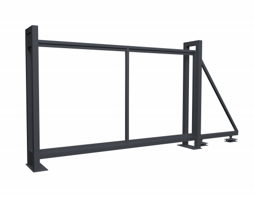 Ворота откатные Colority цинк 2,03x3,5 RAL 7024