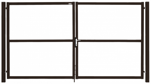 Ворота Colority цинк с замком 1,8х4,0 RAL 8017