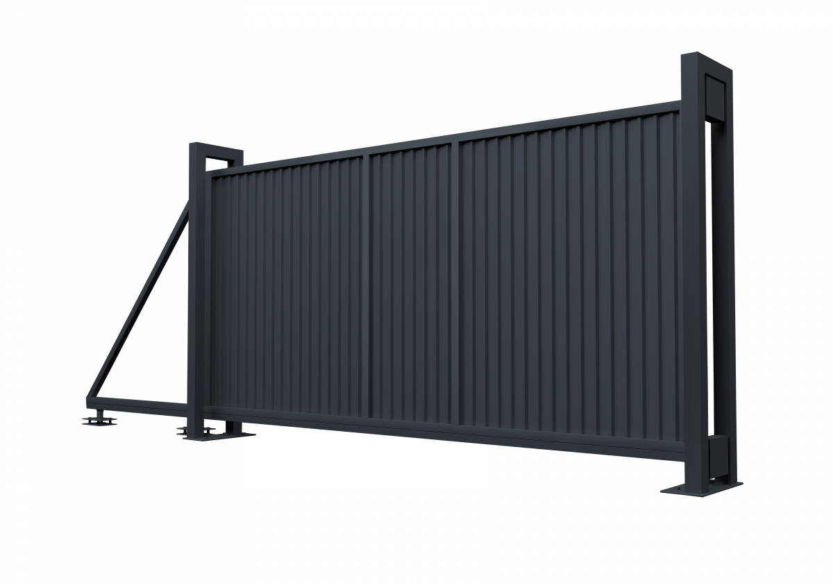 Ворота откатные Estet 2,0х4,5 RAL 7024