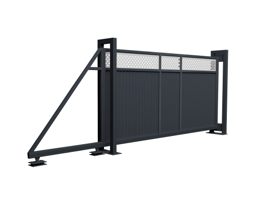Ворота откатные Estet Plus 2,0х4,5 RAL 7024/1013