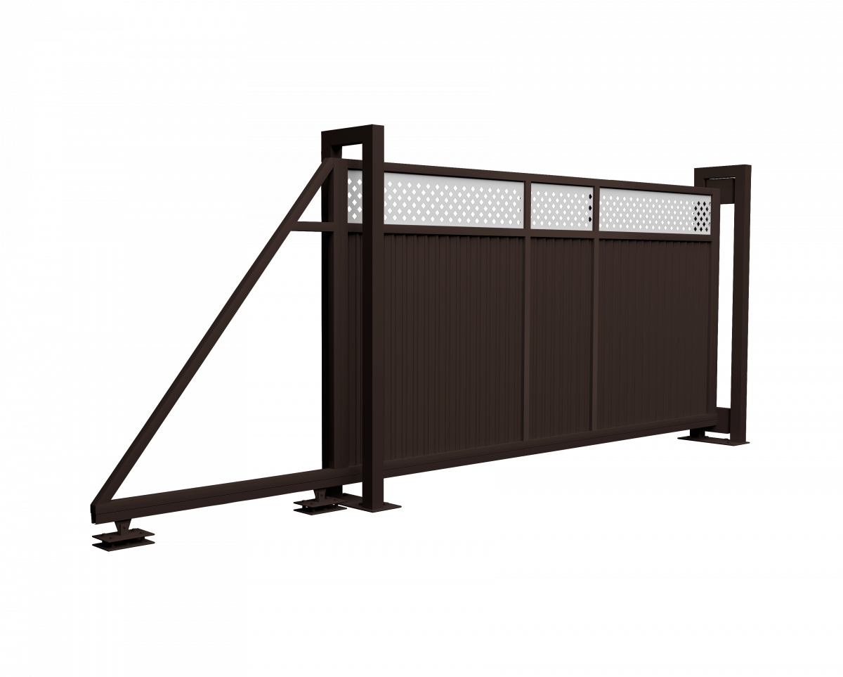 Ворота откатные Estet Plus 2,0х4,5 RAL RR 32/1013
