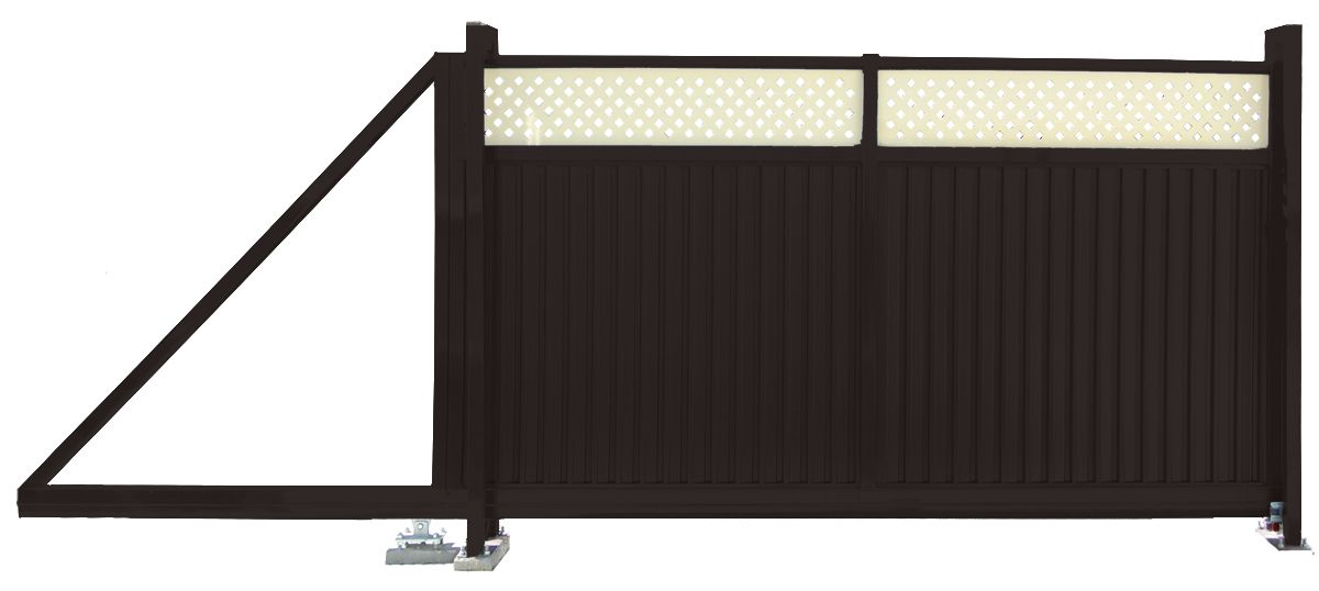 Ворота откатные Estet Plus 2,0х3,5 RAL RR 32/1014