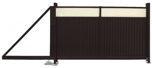 Ворота откатные Estet Plus 2,0х3,5 RAL RR 32/1014