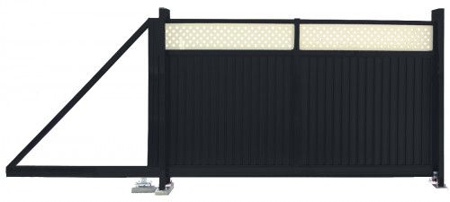 Ворота откатные Estet Plus 2,4х3,5 RAL 7024/1014