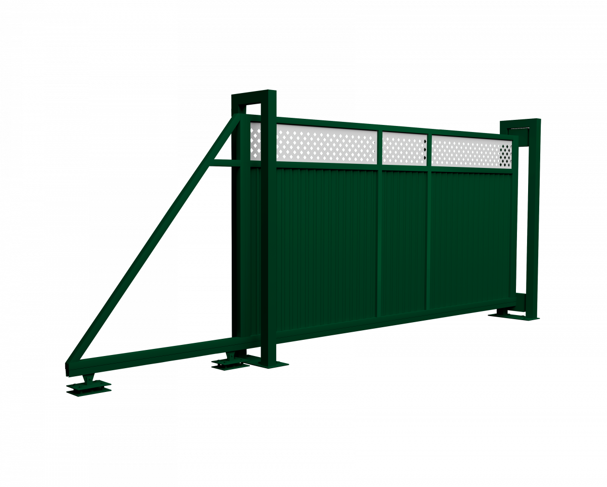 Ворота откатные Estet Plus 2,0х4,5 RAL 6005/1013
