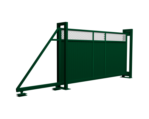 Ворота откатные Estet Plus 2,0х4,5 RAL 6005/1013