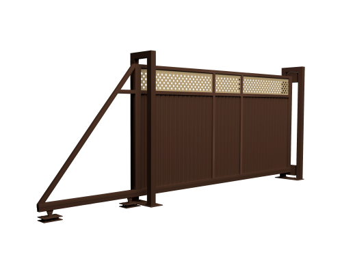 Ворота откатные Estet Plus 2,0х4,5 RAL 8017/1014