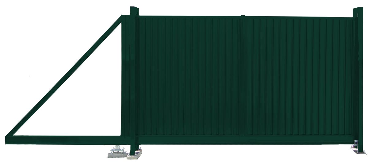 Ворота откатные Estet 1,65х3,5 RAL 6005