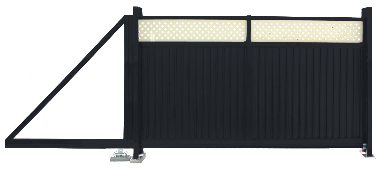 Ворота откатные Estet Plus 2,0х3,5 RAL 7024/1014