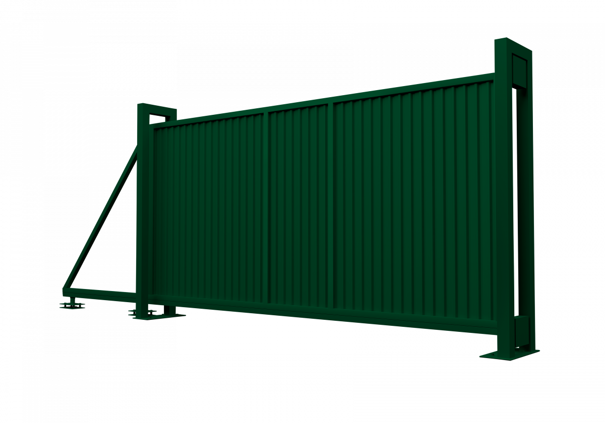 Ворота откатные Estet 2,0х4,5 RAL 6005