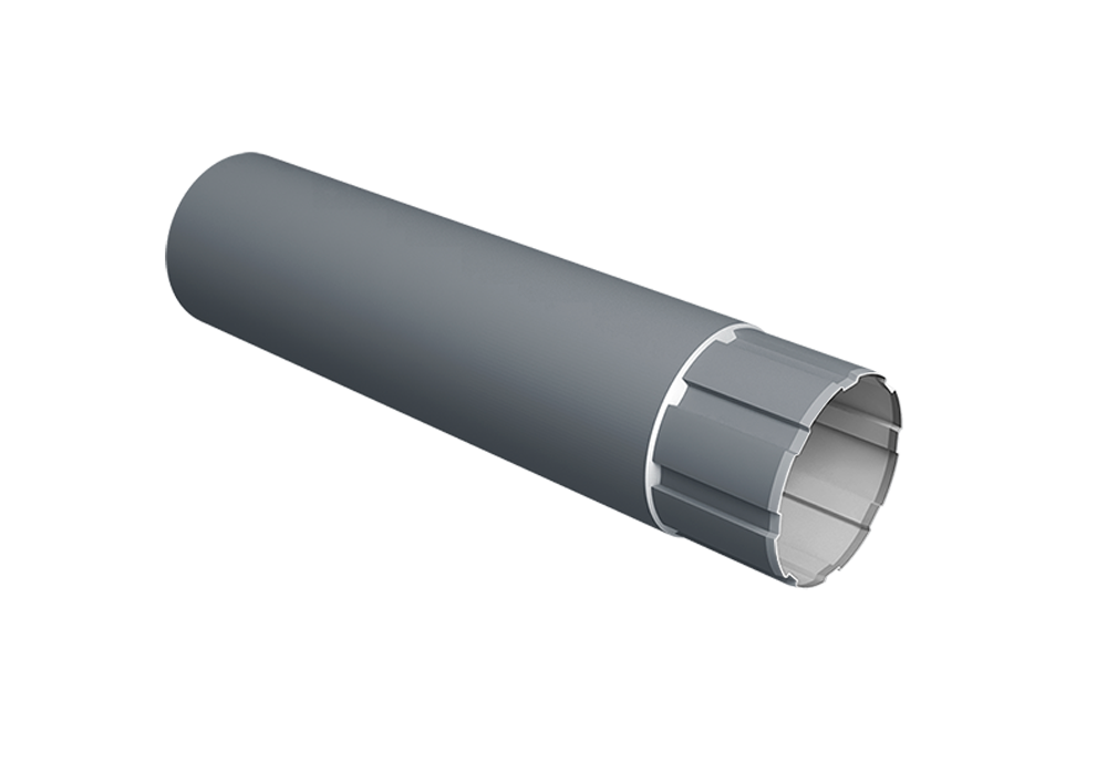 Труба круглая Ø90 Vortex Микс 1м RAL 7024 мокрый асфальт