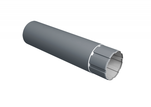 Труба круглая Ø90 Vortex Микс 1м RAL 7024 мокрый асфальт