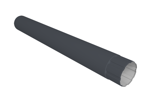 Труба круглая Ø90 Vortex Микс 3м RAL 7024 мокрый асфальт