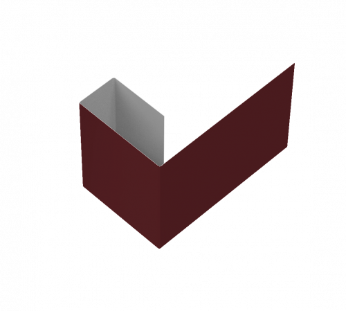 Финишный профиль фибросайдинга Grand Line 0,5 Сатин с пленкой RAL 3005 красное вино (2м)
