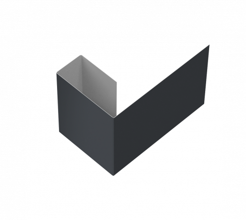 Финишный профиль фибросайдинга Grand Line 0,45 Drap СТ RAL 7024 мокрый асфальт (2м)
