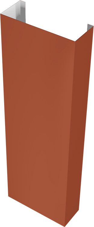 Полустолб для С21 0,5 Сатин матовый ТХ с пленкой RAL 8004 терракота (1,8м)