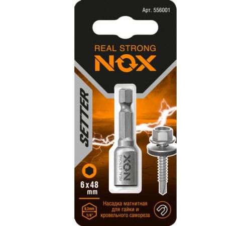 Ключ-насадка магнитная Nox Nut Setter 6x48мм карта (556001)